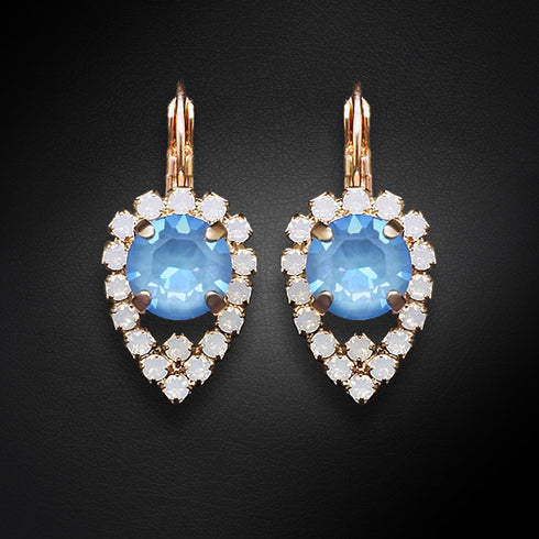Auskarai "Dīva (Ocean DeLite)" su Swarovski™ kristalais